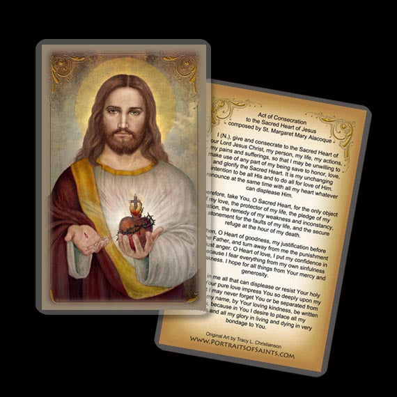 Sacred Heart (A) Act of Consecration Holy Card – The Paschal Lamb