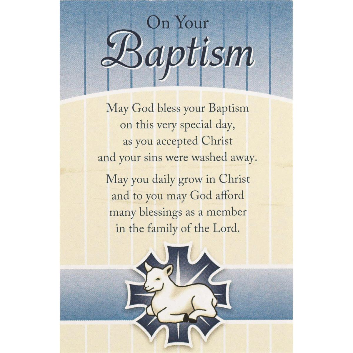Baptism Prayer Card The Paschal Lamb