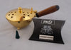 Brass Incense Burner with Wooden Handle